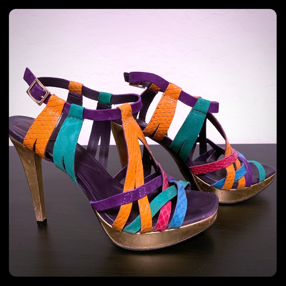 Diane von Furstenberg Colorful Platform Sandals